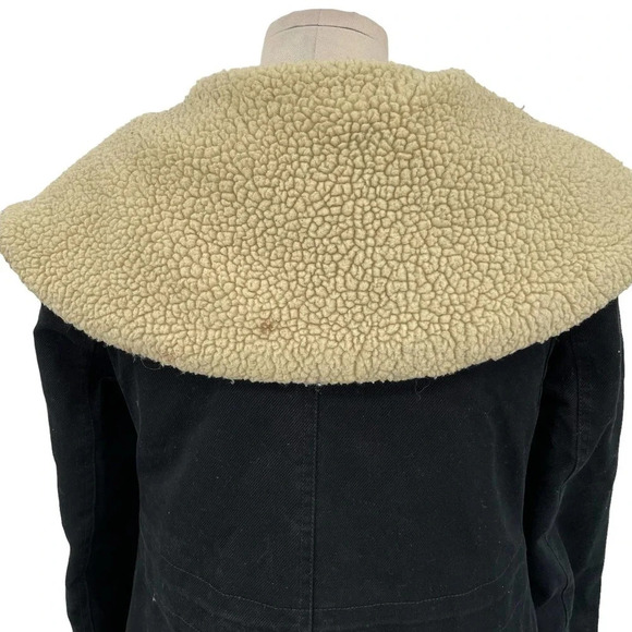 Marc‎ Jacobs Sherpa Collar Toggle Coat Black Heavy Weight Size XS - Picture 6 of 12